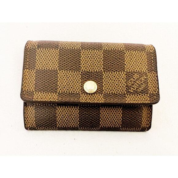 Louis Vuitton Porte Monnaie Plat Coin Damier Ebene MI0077 - Picture 1 of 10